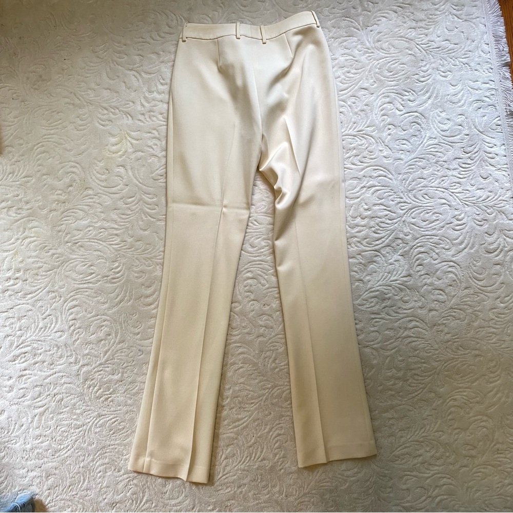 Ralph Lauren Purple Label Cream Trouser Pants - Picture 4 of 5